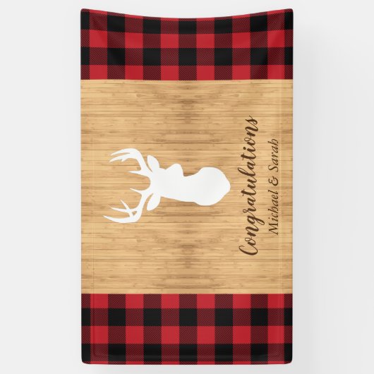 Hirschjagd-Lodge Kinderdusche Antler Banner (Vertikal)