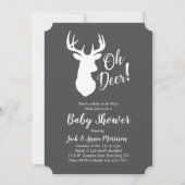 Hirschjagd-Lodge Kinderdusche Antler Einladung (Vorderseite)