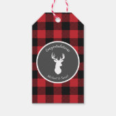 Hirschjagd-Lodge Kinderdusche Antler Geschenkanhänger (Vorderseite)