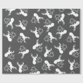 Hirschjagd-Lodge Kinderdusche Antler Geschenkpapier (Flach)