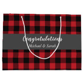 Hirschjagd-Lodge Kinderdusche Antler Große Geschenktüte (Rückseite)