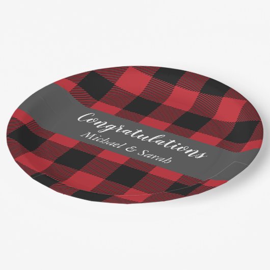 Hirschjagd-Lodge Kinderdusche Antler Pappteller (Schrägansicht)