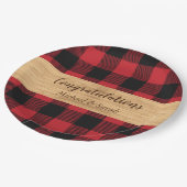 Hirschjagd-Lodge Kinderdusche Antler Pappteller (Schrägansicht)