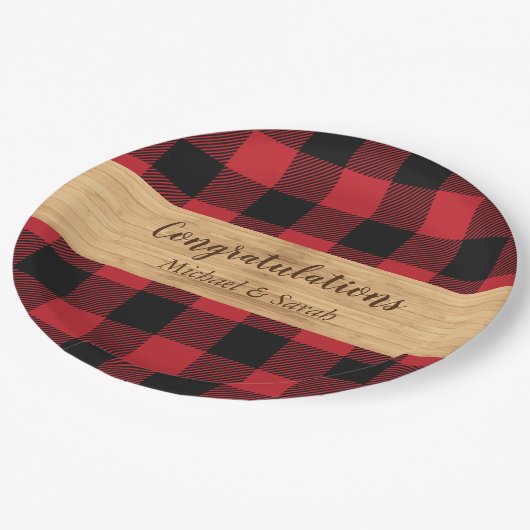 Hirschjagd-Lodge Kinderdusche Antler Pappteller (Schrägansicht)