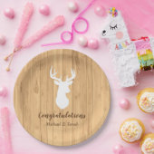 Hirschjagd-Lodge Kinderdusche Antler Pappteller (Party)