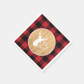 Hirschjagd-Lodge Kinderdusche Antler Serviette (Ecke)