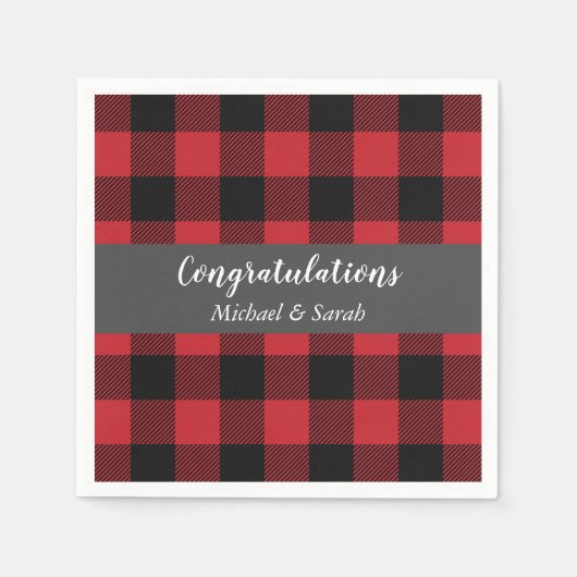 Hirschjagd-Lodge Kinderdusche Antler Serviette (Vorderseite)