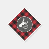 Hirschjagd-Lodge Kinderdusche Antler Serviette (Ecke)