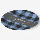 Hirschjagd Lodge Kinderdusche Antlers Boy Blue Pappteller (Schrägansicht)