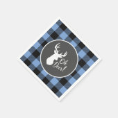 Hirschjagd Lodge Kinderdusche Antlers Boy Blue Serviette (Ecke)