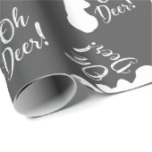 Hirschjagd Lodge Kinderdusche Antlers Girl Pink Geschenkpapier (Rolleneckpunkt)