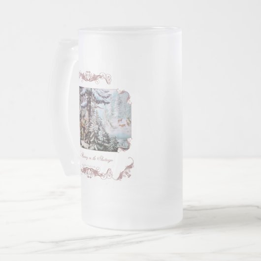 Hirschjagd Mattierte Bier Tasse / Stein (Vorderseite Links)