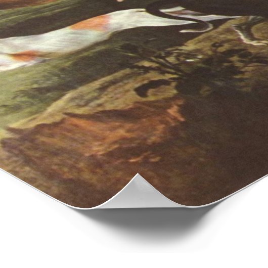 Hirschjagd Poster (Ecke)