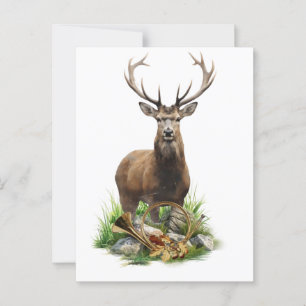 Hirschjagd Postkarte