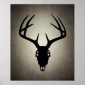 Hirschjagd Schädel mit Antlern Poster (Vorne)