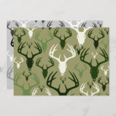 Hirschjagd Schädelmuster Einladung (Vorne/Hinten)