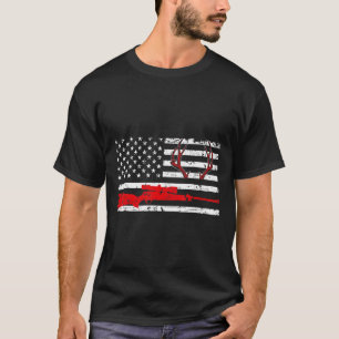 Hirschjagd spendet amerikanische Fahne US-Flaggenb T-Shirt