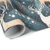 Hirschjagd Weihnachtsantler Geschenkpapier (Rolleneckpunkt)