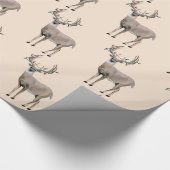 Hirschjagd Weihnachtsantler Geschenkpapier (Ecke)