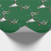 Hirschjagd Weihnachtsleuchten in Antlers Wrapping Geschenkpapier (Ecke)