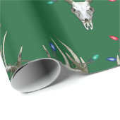 Hirschjagd Weihnachtsleuchten in Antlers Wrapping Geschenkpapier (Rolleneckpunkt)