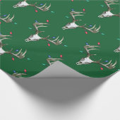Hirschjagd Weihnachtsleuchten in Antlers Wrapping Geschenkpapier (Ecke)