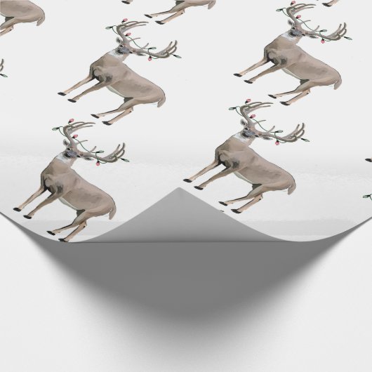 Hirschjagd Weihnachtsmänner Wrapping Paper Geschenkpapier (Ecke)