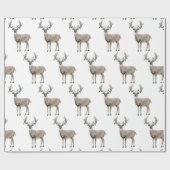 Hirschjagd Weihnachtsmänner Wrapping Paper Geschenkpapier (Flach)