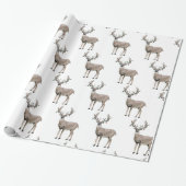 Hirschjagd Weihnachtsmänner Wrapping Paper Geschenkpapier (Ungerollt)