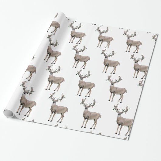 Hirschjagd Weihnachtsmänner Wrapping Paper Geschenkpapier (Ungerollt)