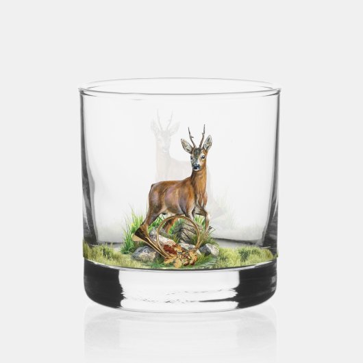 Hirschjagd Whiskyglas (Vorderseite)