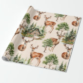 Hirschjagd Wildtiere Rustikaler Weihnachtsfeiertag Geschenkpapier (Ungerollt)