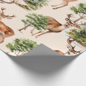 Hirschjagd Wildtiere Rustikaler Weihnachtsfeiertag Geschenkpapier (Ecke)