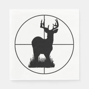 Hirschjagd-Ziel-Silhouette Serviette
