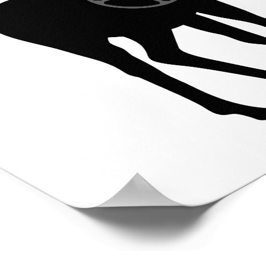 Hirschjagdplakat Poster (Ecke)