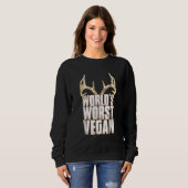 Hirschjagdwelten am schlimmsten Vegan Sweatshirt (Vorne ganz)