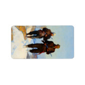 Hirschjäger, 1924 von Newell Convers Wyeth Adressaufkleber (Vorne)