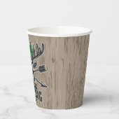 Hirschjäger ADD NAME Bow Hunting Lodge Hütte Pappbecher (Links)