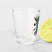 Hirschjäger ADD NAME Bow Hunting Lodge Hütte Schnapsglas (Links)