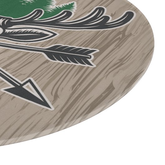 Hirschjäger ADD NAME Bow Hunting Lodge Hütte  Schneidebrett (Ecke)