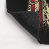 Hirschjäger auf amerikanischer Flagge Mousepad (Ecke)