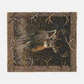 Hirschjäger-Blanket, Geschenk für den Vater, Hasen Fleecedecke (Vorderseite (Horizontal))