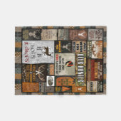 Hirschjäger-Blanket-Weihnachtsgeschenk für Jäger, Fleecedecke (Vorderseite (Horizontal))