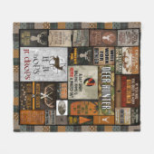 Hirschjäger-Blanket-Weihnachtsgeschenk für Jäger, Fleecedecke (Vorderseite (Horizontal))