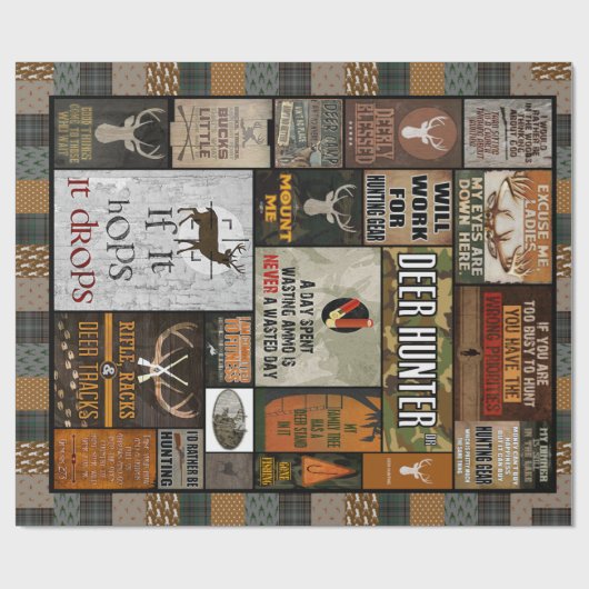 Hirschjäger-Blanket Weihnachtsgeschenk für Jäger Geschenkpapier (Flach)