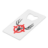 Hirschjäger - Bullseye Geldbeutel Flaschenöffner (Rückseite Schrägansicht)