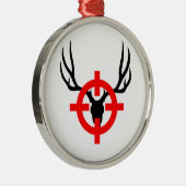 Hirschjäger - Bullseye Ornament Aus Metall (Rechts)