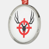 Hirschjäger - Bullseye Ornament Aus Metall (Links)