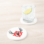 Hirschjäger - Bullseye Sandstein Untersetzer (Seite)