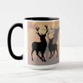 Hirschjäger-Geweih-Name-Vorlage Tasse (Links)